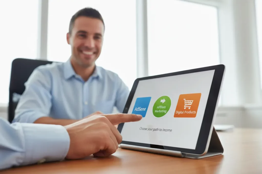 Gráfico mostrando as principais fontes de monetização de um blog.