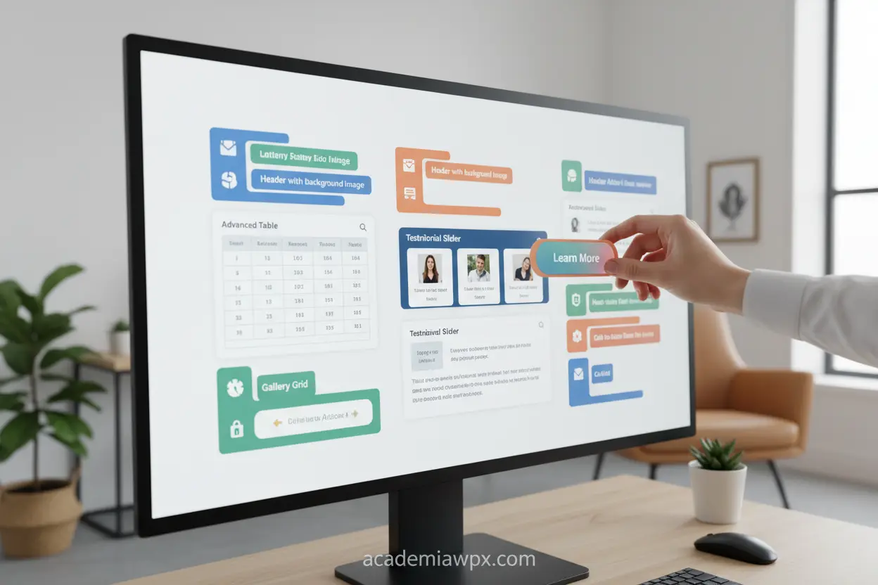 Diversos blocos Gutenberg personalizados para conteúdo