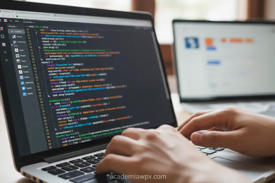 Dev digitando css wordpress