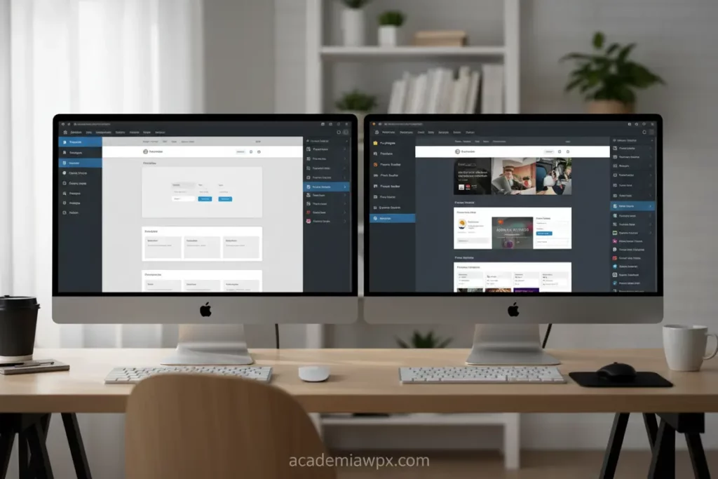 Comparativo Elementor Free vs Pro recursos premium