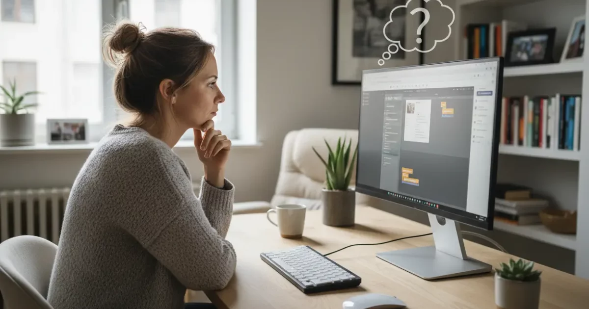 Homem avaliando o editor Gutenberg no WordPress