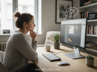 Homem avaliando o editor Gutenberg no WordPress