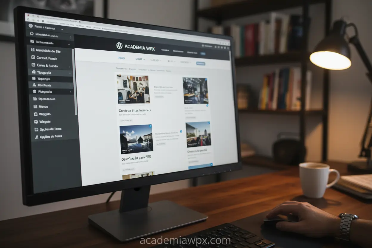 Configurações e personalização de site WordPress