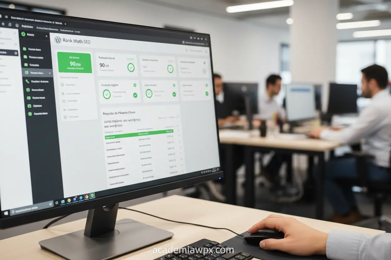 Interface de plugin SEO no WordPress