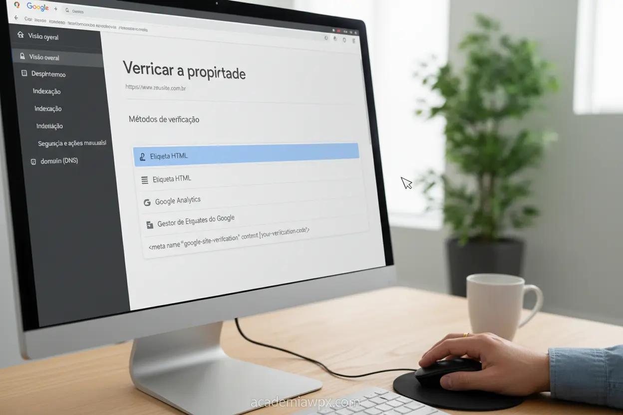 Verificação de propriedade no Google Search Console